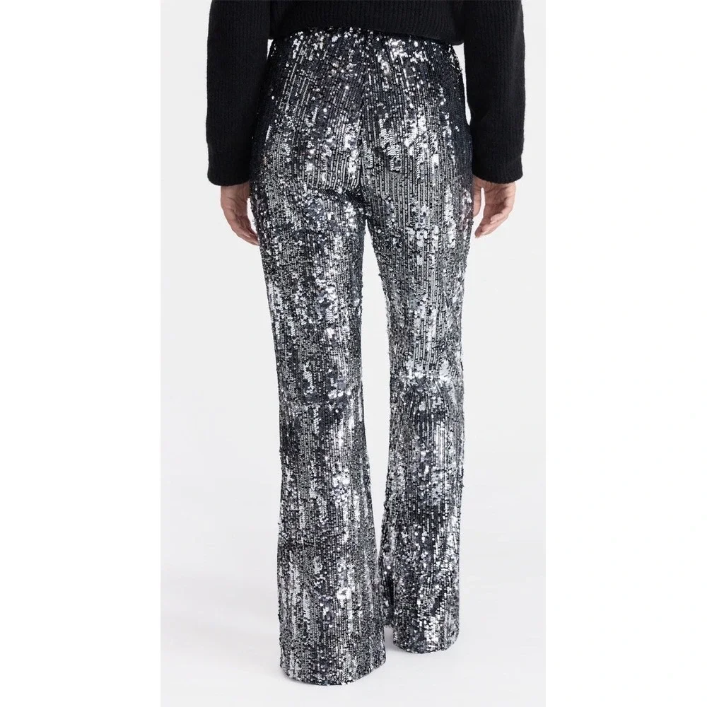 No Boundaries Sequin Flare Pants, Women's and Women's Size Large